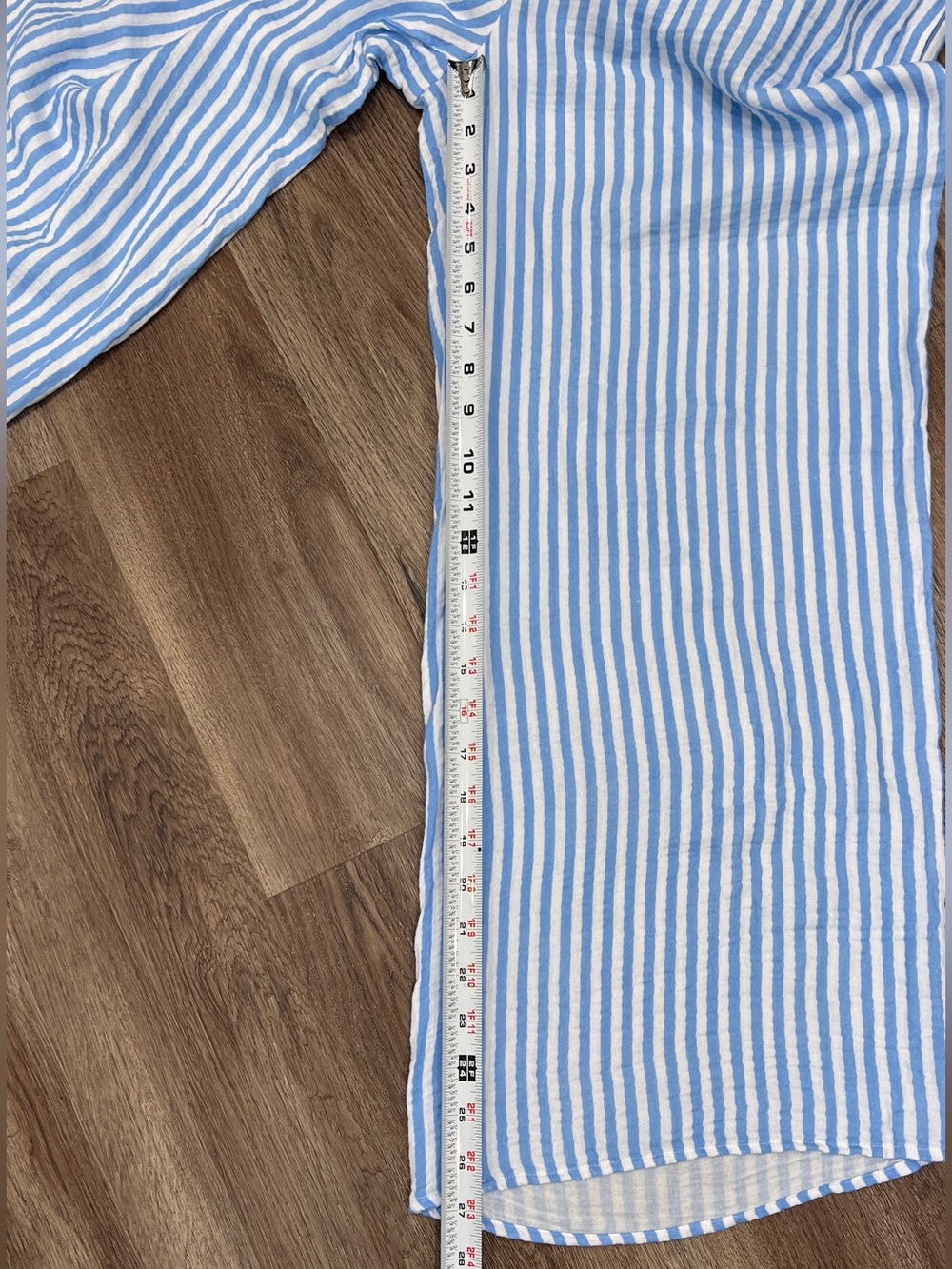 LAKE Hamptons Pajama Set in Sail Blue Awning Stripe Gauze Medium - Picture 13 of 13